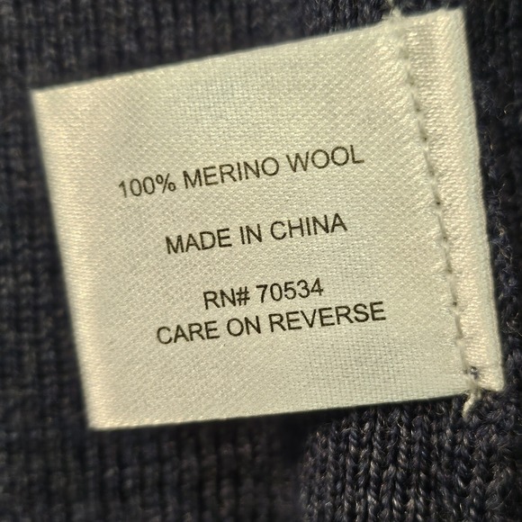 Orvis Blue Women's Merino Wool Cardigan Sweater - Picture 7 of 14